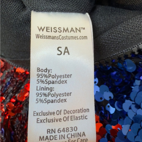 Weissman Rainbow Festival Party Disco Event Dance Sequin LGTBQ Costume Jumpsuit - Picture 12 of 12